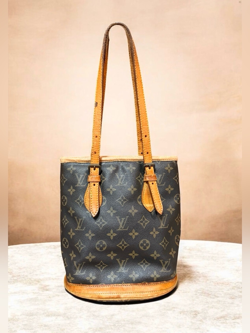 ✨Vintage Louis Vuitton LV Monogram Petit Bucket Tote Bag PM